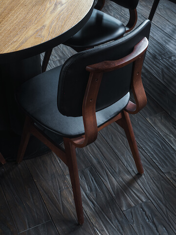 Chair on designer carpet