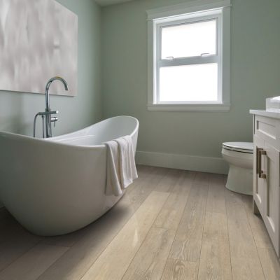 LVP waterproof flooring in a bathroom